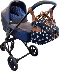 Kidzroom Black And White Luiertas - Zwart - Ophanglussen Kinderwagen - Verschoonmatje - Verstelbare Schouderband -Babyproducten Serie Winkel 1004x1200 1