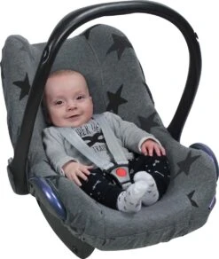 Dooky Seat Cover 0+ Autostoel Hoes - Grey Star -Babyproducten Serie Winkel 1014x1200 1