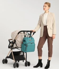Miss Lulu Luiertas Rugzak - Inclusief Buggy En Kinderwagen Haken - Groen (E6705 GN) -Babyproducten Serie Winkel 1015x1200