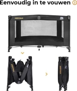 Deryan Believer Campingbedje - 120x60cm - Zwart -Babyproducten Serie Winkel 1018x1200 2