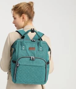 Miss Lulu Luiertas Rugzak - Inclusief Buggy En Kinderwagen Haken - Groen (E6705 GN) -Babyproducten Serie Winkel 1030x1200 1