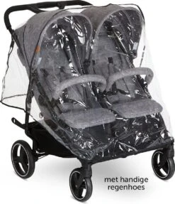 ABC Design Duo Kinderwagen Twin Circle Line - Inclusief Regenhoes - Woven Graphite -Babyproducten Serie Winkel 1031x1200 3