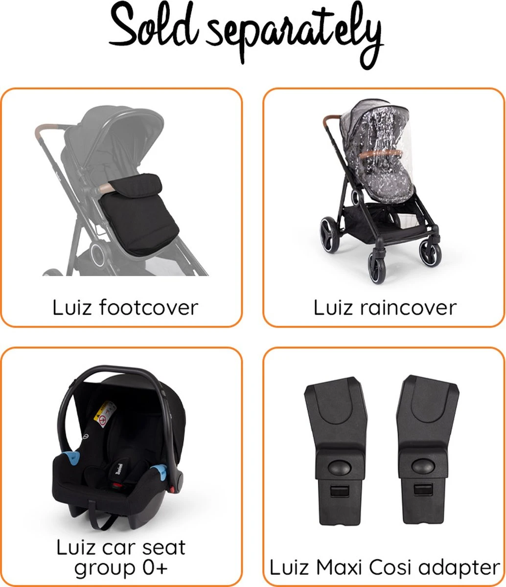 Baninni Duo Kinderwagen Luiz Grijs 5 Baninni Duo Kinderwagen Luiz Grijs - Afbeelding 3