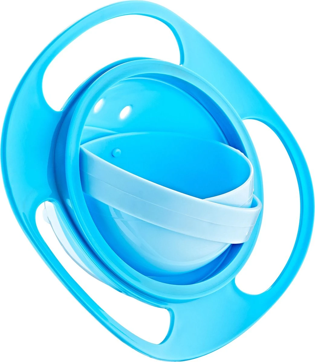 Eetbakje 360 Graden - Baby Kommetje - Baby Kom - Anti Knoei Bakje - Blauw 4 Eetbakje 360 Graden - Baby Kommetje - Baby Kom - Anti Knoei Bakje - Blauw - Afbeelding 2
