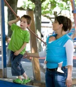 Babylonia - Tricot-Slen Organic - Draagdoek Baby - Silver Blue -Babyproducten Serie Winkel 1054x1200 2