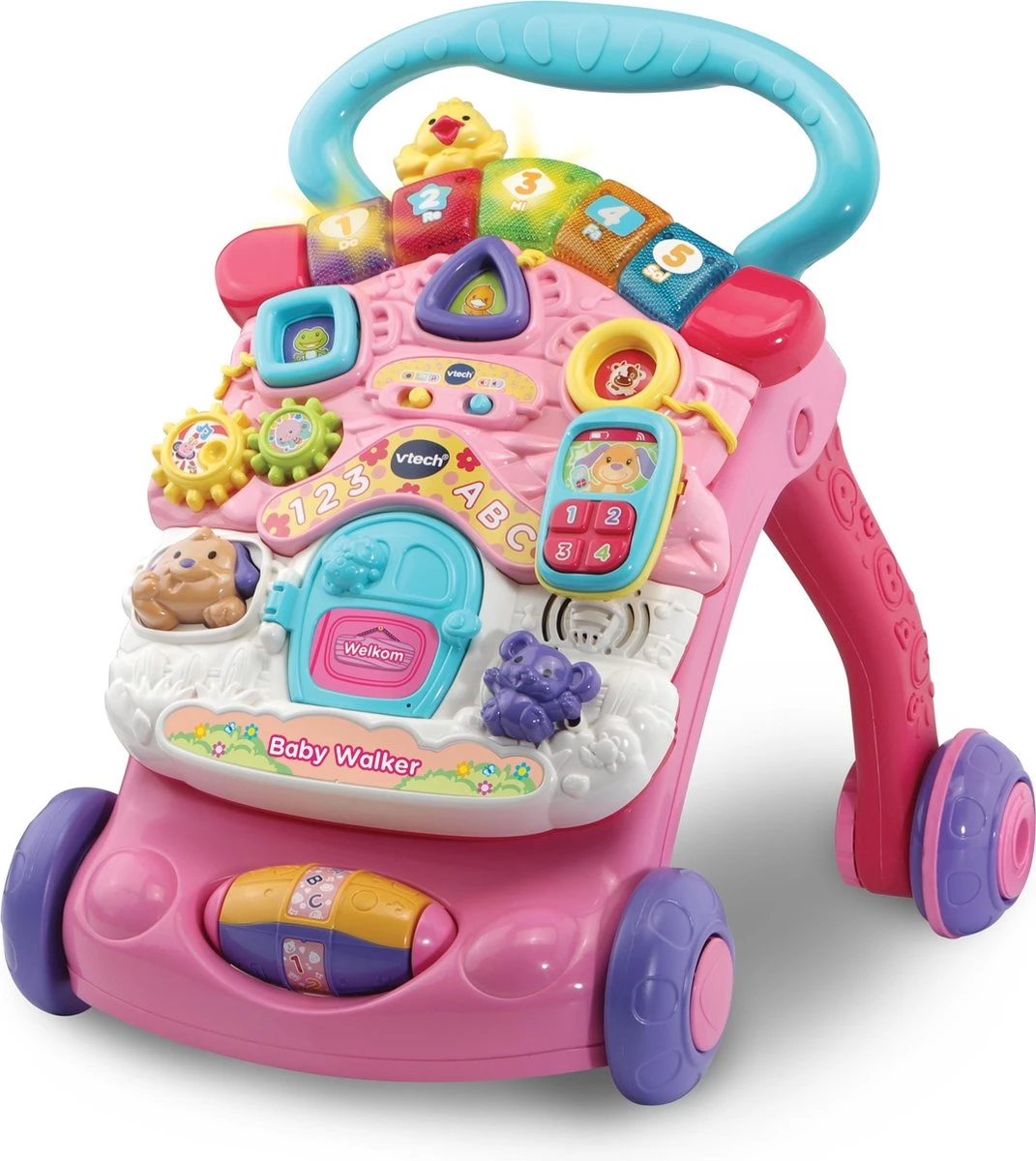 VTech 2 In 1 Baby Walker - Educatief Babyspeelgoed - Roze - 9 Tot 36 Maanden 3 VTech 2 In 1 Baby Walker - Educatief Babyspeelgoed - Roze - 9 Tot 36 Maanden