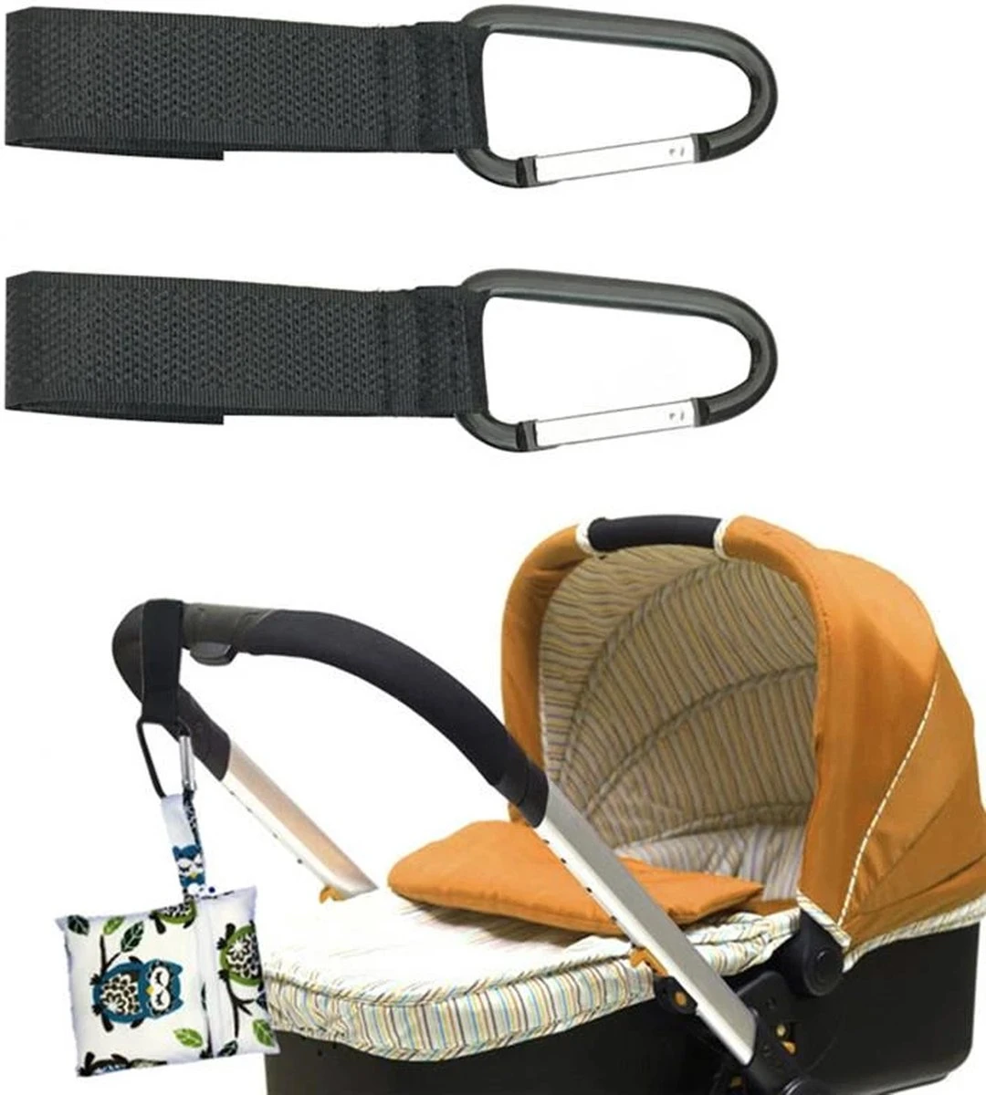Kinderwagen Haakjes - Buggy Tassen Haakjes - 2 Stuks - Babywagen - Tassen Dragers - Rheme 6 Kinderwagen Haakjes - Buggy Tassen Haakjes - 2 Stuks - Babywagen - Tassen Dragers - Rheme - Afbeelding 4