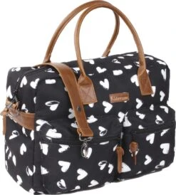 Kidzroom Black And White Luiertas - Zwart - Ophanglussen Kinderwagen - Verschoonmatje - Verstelbare Schouderband -Babyproducten Serie Winkel 1080x1200