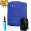 Merkloos Voetensteun - Vliegtuigbedje - Premium Quality - Reisbedje - 3 Hoogtestanden - Vliegtuig Kussen - Voetenbankje Of Poef - Met Opbergzakje & Pomp - Blauw -Babyproducten Serie Winkel 1095x1200 1