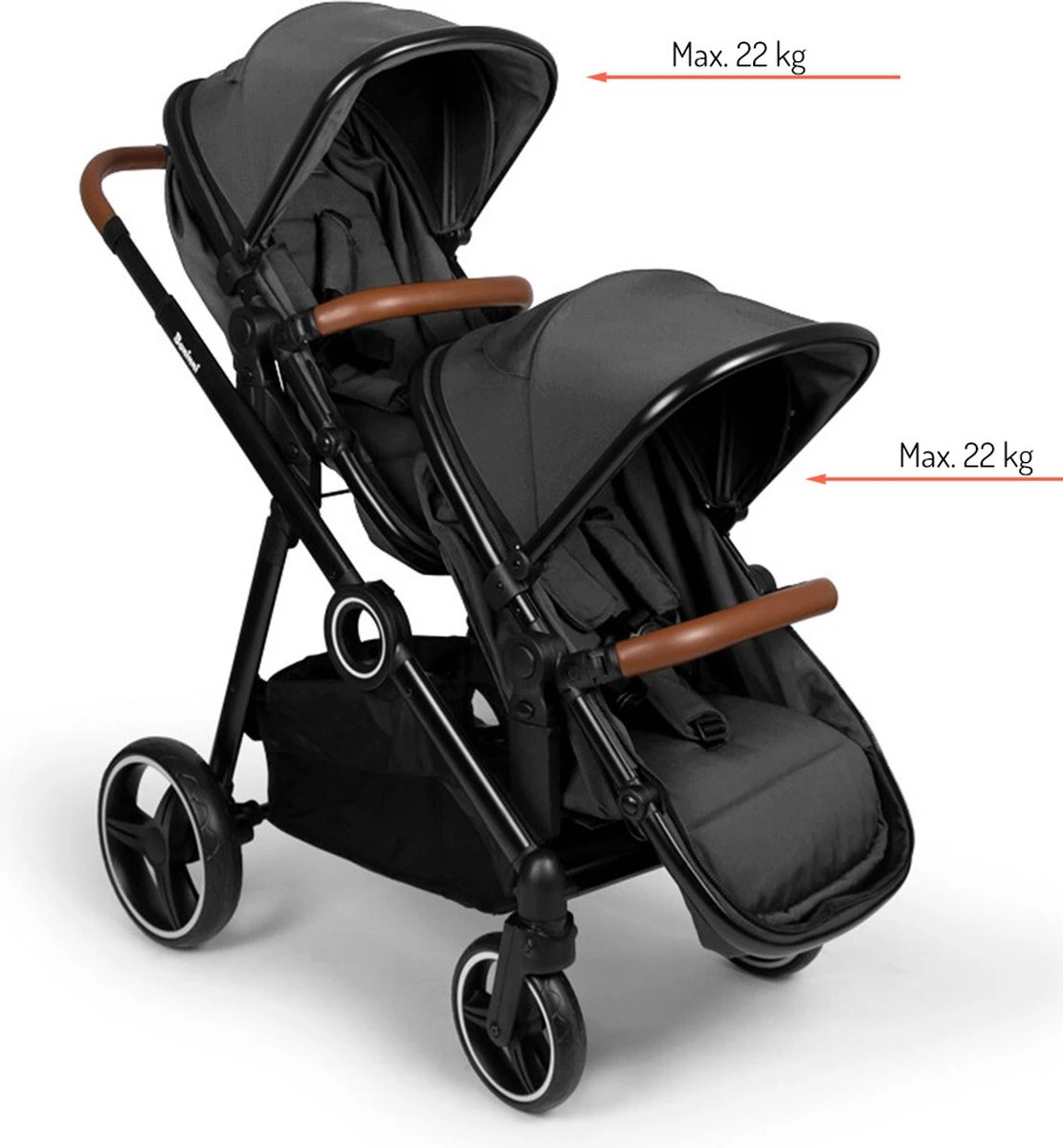 Baninni Duo Kinderwagen Luiz Grijs 9 Baninni Duo Kinderwagen Luiz Grijs - Afbeelding 7