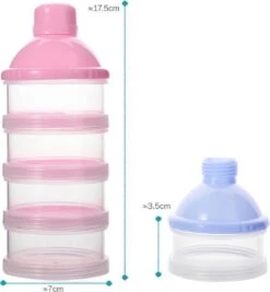 Merkloos Melkpoeder Doseerdoosje - BPA Vrij - Blauw - 4 Lagen -Melkpoeder Toren - Babypoeder Bewaarbakje - Reisbox - Dispenser - Poedertoren -Babyproducten Serie Winkel 1111x1200 6