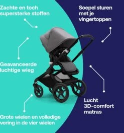 Bugaboo Fox3 Kinderwagen - Black/Grey Melange -Babyproducten Serie Winkel 1123x1200 4
