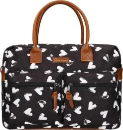 Kidzroom Black And White Luiertas - Zwart - Ophanglussen Kinderwagen - Verschoonmatje - Verstelbare Schouderband -Babyproducten Serie Winkel 1125x1200 2