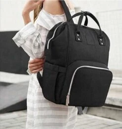 Luiertas Rugzak - Zwart - Inclusief Flessenwarmhouder - Kinderwagenhaken En Isoleervak -Babyproducten Serie Winkel 1134x1200 2