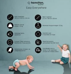 Hamilton By Yoop X1 Plus Buggy – Nieuw, Hoger, Uitgebreider 2023 Model – Premium Stroller Met One Hand Folding Technologie – Zwart – Lichte, Verstelbare En Wendbare Kinderwagen Met Vele Gemakken -Babyproducten Serie Winkel 1139x1200 1