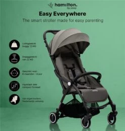Hamilton By Yoop X1 Plus Buggy – Nieuw, Hoger, Uitgebreider 2023 Model – Premium Stroller Met One Hand Folding Technologie – Grijs – Lichte, Verstelbare En Wendbare Kinderwagen Met Vele Gemakken -Babyproducten Serie Winkel 1140x1200 7