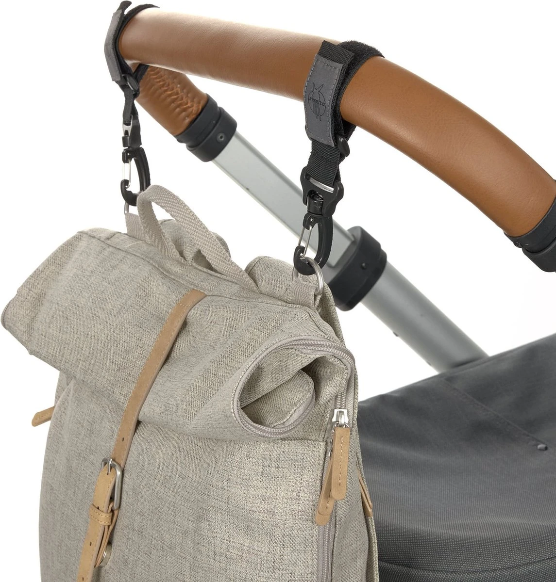 LÄSSIG Luiertas Rolltop Backpack Rugzak Incl Verschoningsmatje Choco Mélange Limited Edition 8 LÄSSIG Luiertas Rolltop Backpack Rugzak Incl Verschoningsmatje Choco Mélange Limited Edition - Afbeelding 6