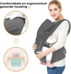Deryan Pack Luxe Ergonomische Draagzak Babydrager + Opbergvakjes Grijs -Babyproducten Serie Winkel 1147x1200 4