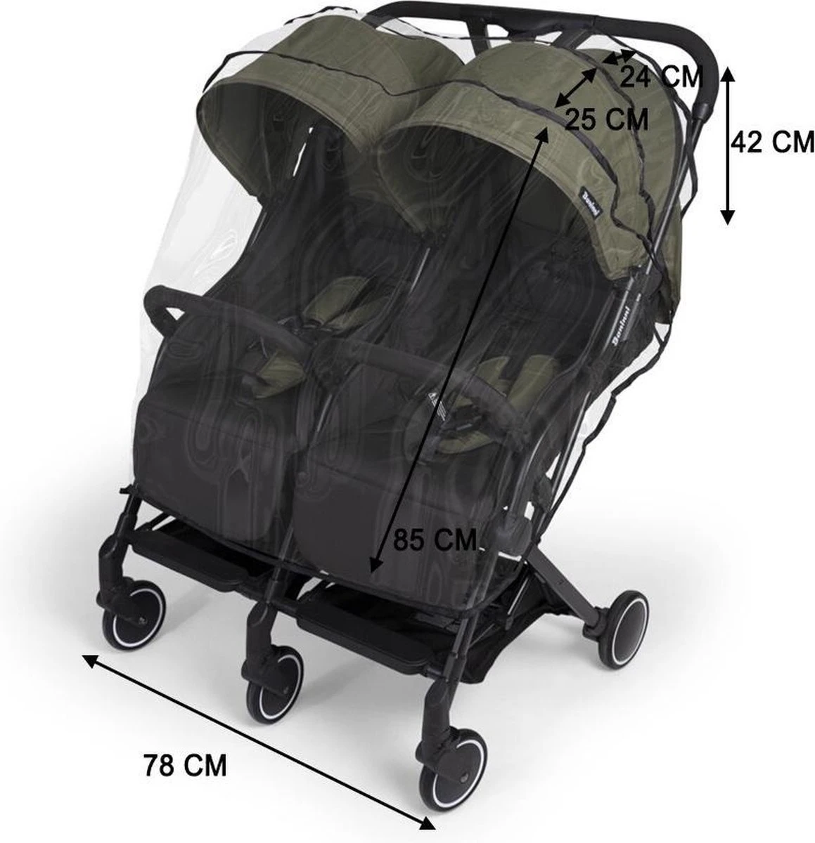Bannini Duo Buggy Adige Regenhoes 4 Bannini Duo Buggy Adige Regenhoes - Afbeelding 2