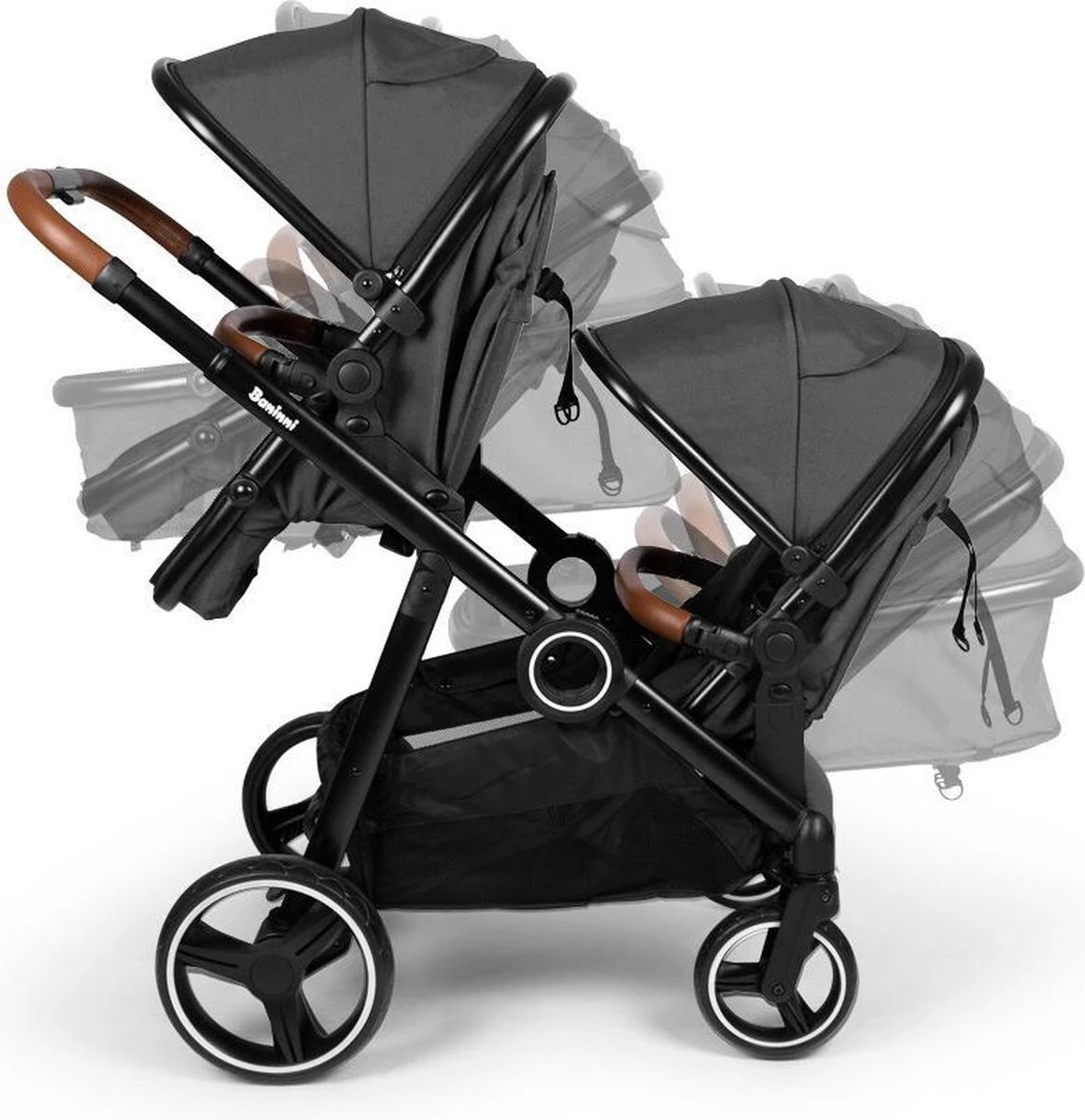Baninni Duo Kinderwagen Luiz Grijs 13 Baninni Duo Kinderwagen Luiz Grijs - Afbeelding 11