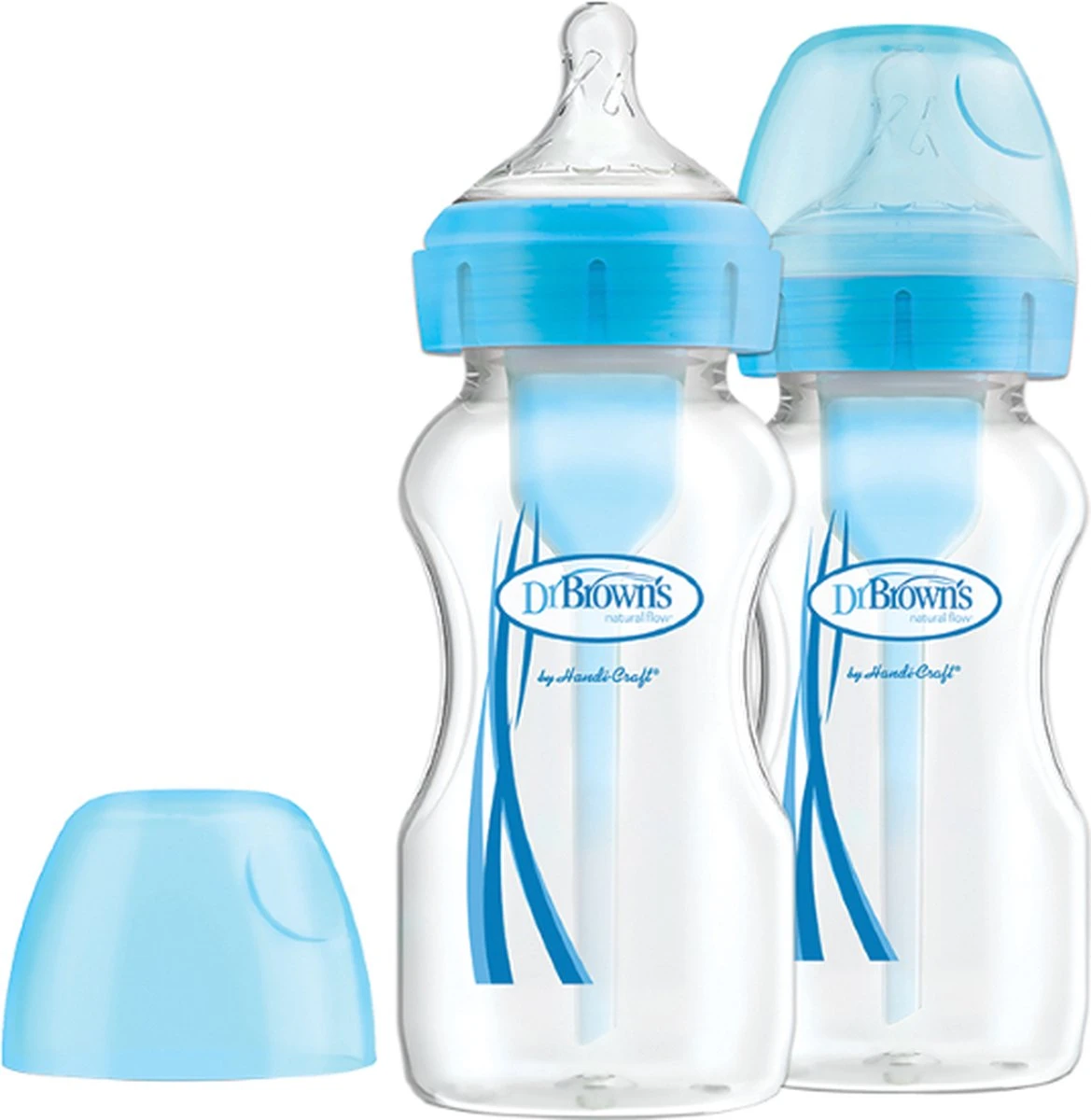 Dr. Brown's Options+ Anti-colic Bottle - Brede Halsfles - 270 Ml - Duopack Blauw 5 Dr. Brown's Options+ Anti-colic Bottle - Brede Halsfles - 270 Ml - Duopack Blauw - Afbeelding 3
