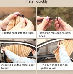 Merkloos 4 In 1 Auto Auto Zonnescherm Gordijnen Voorruit Cover Set (goud) -Babyproducten Serie Winkel 1179x1200 2