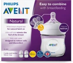 Philips Avent Natural Babyfles - SCF033/14 Babyfles (1m+) Voor Langzame Toevoer - 1x -Babyproducten Serie Winkel 1200x1033 3