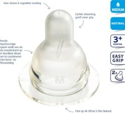 Difrax Flessenspeen Natural - Maat Medium - 2 Stuks -Babyproducten Serie Winkel 1200x1082 3