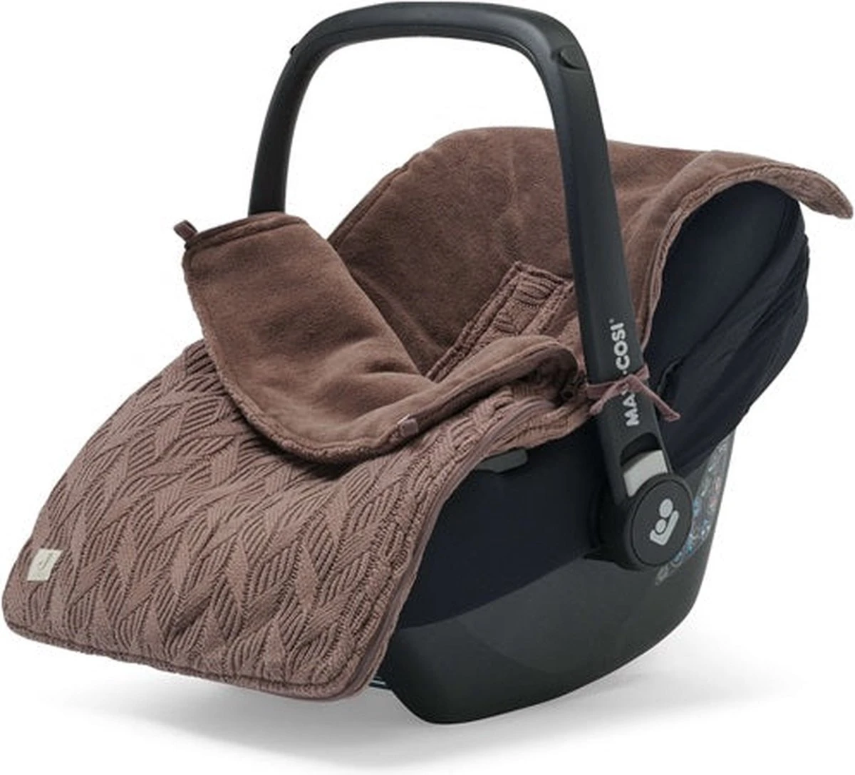 Jollein Voetenzak Voor Autostoel & Kinderwagen - Spring Knit - Rosewood 3 Jollein Voetenzak Voor Autostoel & Kinderwagen - Spring Knit - Rosewood