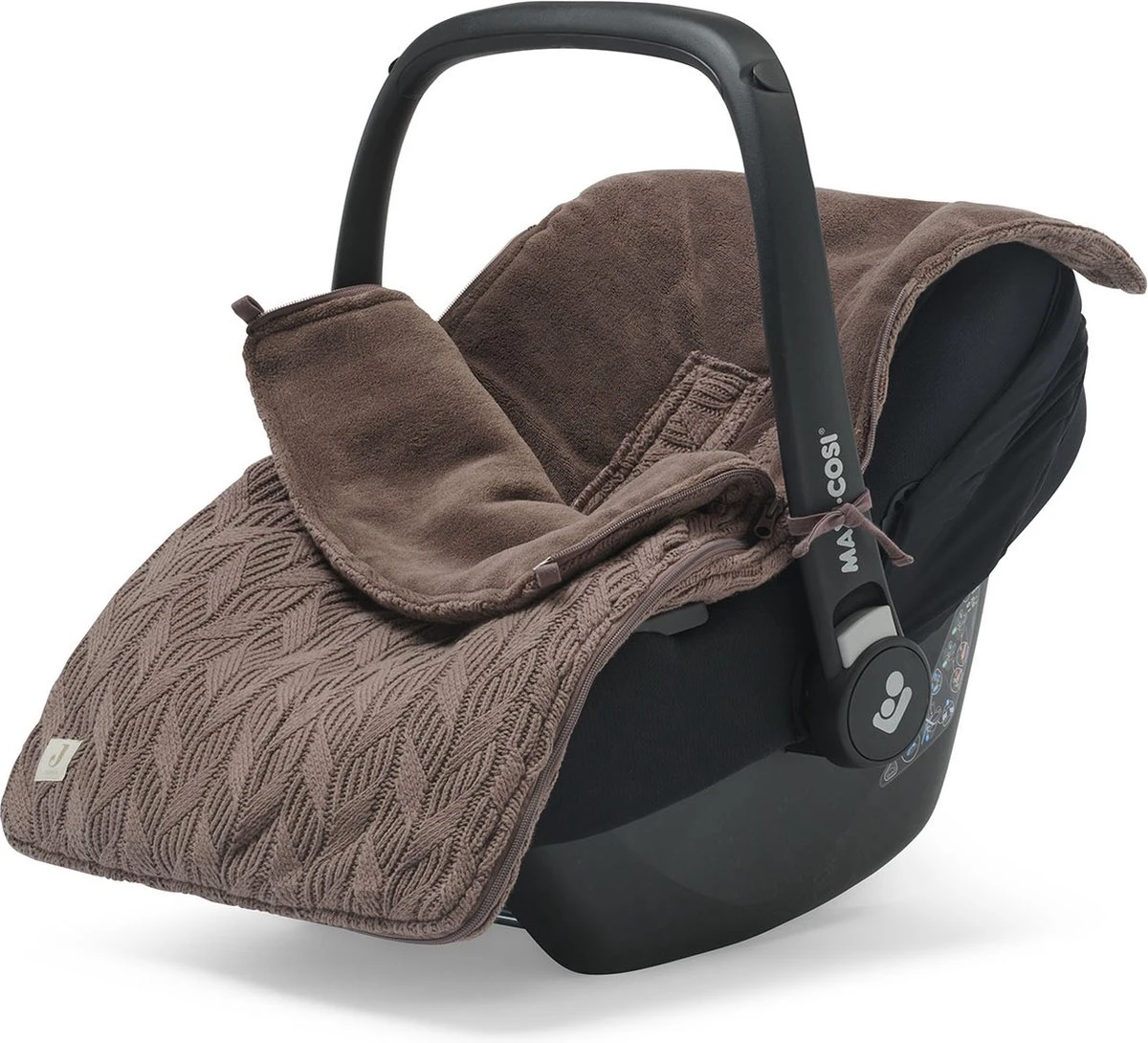 Jollein Voetenzak Voor Autostoel & Kinderwagen - Spring Knit - Chestnut 8 Jollein Voetenzak Voor Autostoel & Kinderwagen - Spring Knit - Chestnut - Afbeelding 6
