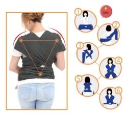 Ergonomische Rekbare Baby Draagdoek Van Katoen Om Te Knopen -Licht Grijs - Babywrap - Draagdoeken - Babydrager - Buikdrager – Rugdrager – Heupdrager - Baby Sling – Baby Carrier – Draagzak - Baby Wrap Sling - Draagdoek – Handleiding - Gratis Slabbetje -Babyproducten Serie Winkel 1200x1099 5