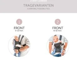 Hauck 2 Way Carrier Draagzak - Buikdrager - Melange Charcoal -Babyproducten Serie Winkel 1200x1116 3