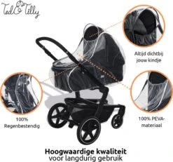 Universele Regenhoes Kinderwagen Met Kijkvenster – Buggy Hoes Universeel – Tegen Regen En Miezer Buggy – Doorzichtig -Babyproducten Serie Winkel 1200x1121 4