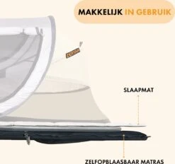 Deryan Peuter Luxe Campingbedje – Inclusief Zelfopblaasbare Matras - Silver -Babyproducten Serie Winkel 1200x1126 5