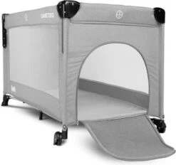 Caretero - Reisbedje Met Nachtkastje Esti Grijs -Babyproducten Serie Winkel 1200x1129 2