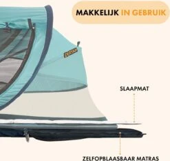 Deryan Peuter Luxe Campingbedje – Inclusief Zelfopblaasbare Matras - Ocean -Babyproducten Serie Winkel 1200x1132 5