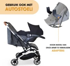 Deryan Luxe Rolo X2 Dubbele Buggy - Duo Buggy - Grijs -Babyproducten Serie Winkel 1200x1134 2