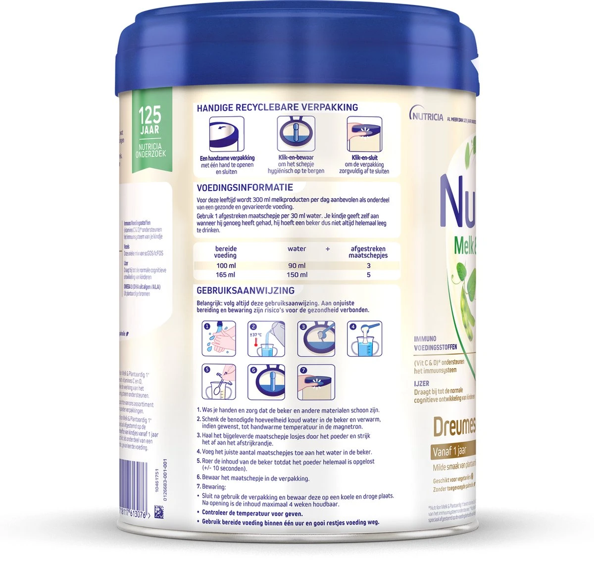 Nutrilon Melk & Plantaardig 1+ - Dreumesdrink Vanaf 12 Maanden - 800 Gram 7 Nutrilon Melk & Plantaardig 1+ - Dreumesdrink Vanaf 12 Maanden - 800 Gram - Afbeelding 5