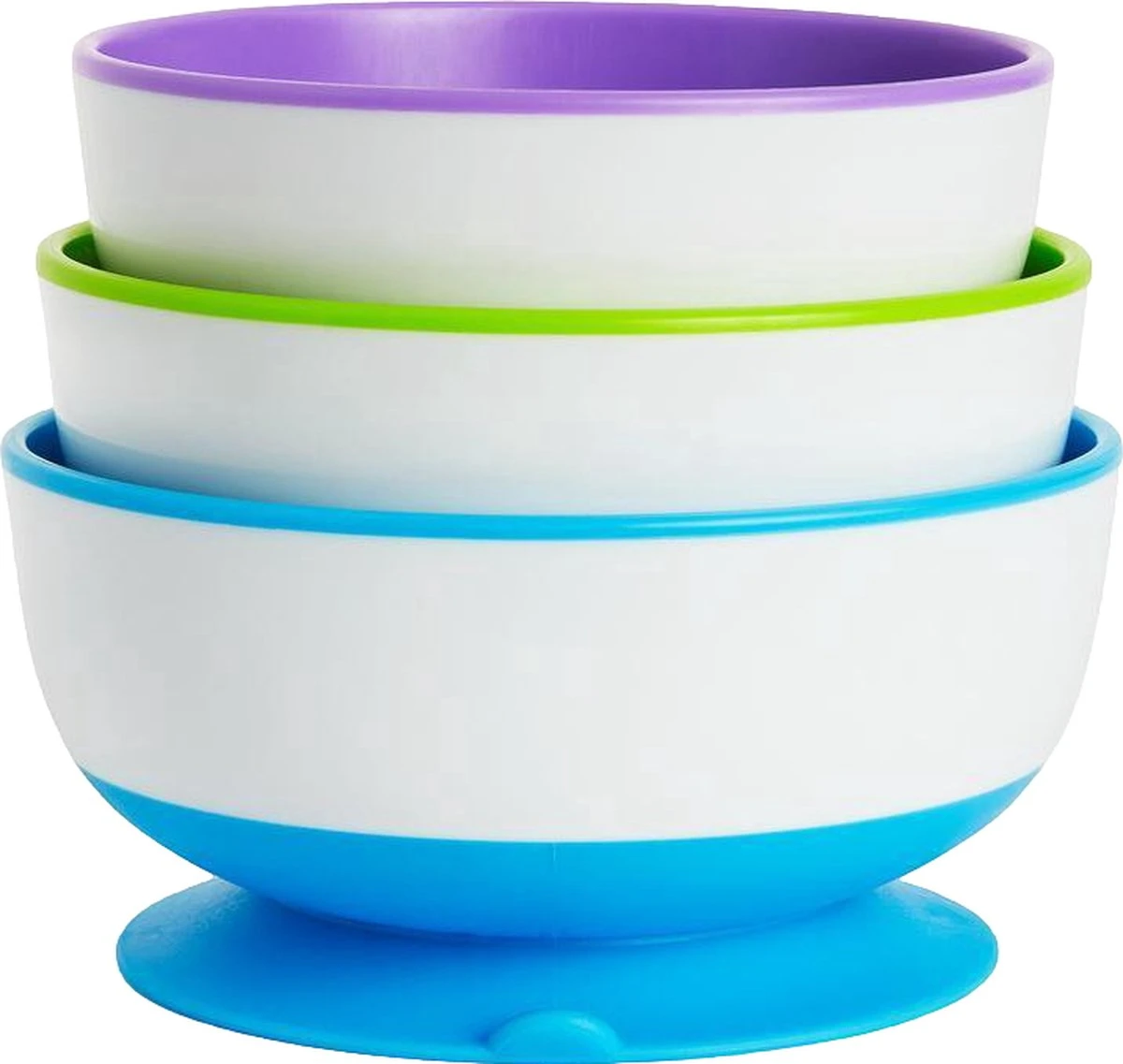 Munchkin 3 Stay Put Suction Bowls/ 3 Kommetjes Met Zuignappen 3 Munchkin 3 Stay Put Suction Bowls/ 3 Kommetjes Met Zuignappen