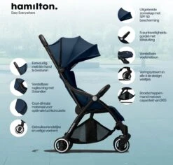 Hamilton By Yoop One Prime X1 Buggy - Premium Stroller Met One Hand Folding Technologie - Blauw - Lichte, Verstelbare En Wendbare Kinderwagen Met Vele Gemakken -Babyproducten Serie Winkel 1200x1146 1