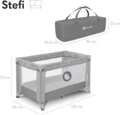 Lionelo Stefi - Campingbedje - 125x65cm - Tot 15kg - Transporttas -Babyproducten Serie Winkel 1200x1151 4