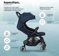 Hamilton By Yoop One Prime X1 Buggy - Premium Stroller Met One Hand Folding Technologie - Blauw - Lichte, Verstelbare En Wendbare Kinderwagen Met Vele Gemakken -Babyproducten Serie Winkel 1200x1153 3