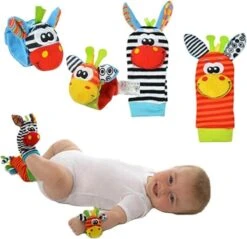 Merkloos Baby Rammelaar | Baby Rammelaar Sokjes En Rammelaar Armbanden|4-delig Rammelaar Set -Babyproducten Serie Winkel 1200x1160 1
