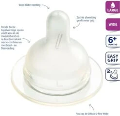 Difrax Flessenspeen Wide Voor Brede Babyflessen - Maat Large - 2 Stuks -Babyproducten Serie Winkel 1200x1160 5