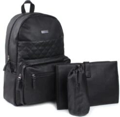 Kidzroom Popular Luiertas Rugzak - Zwart‎‎ - Verschoonmatje - Flessenhouder -Babyproducten Serie Winkel 1200x1164 1
