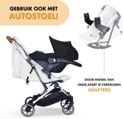 Deryan Luxe Rolo Luxe Lichtgewicht Buggy - Zoo Creme -Babyproducten Serie Winkel 1200x1167 2