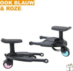 Merkloos Happyment® Universeel Meerijdplankje - Met Zitting - Voor Kinderwagen - Buggyboard - Zwart -Babyproducten Serie Winkel 1200x1167 4