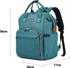 Miss Lulu Luiertas Rugzak - Inclusief Buggy En Kinderwagen Haken - Groen (E6705 GN) -Babyproducten Serie Winkel 1200x1174 1