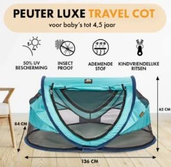 Deryan Peuter Luxe Campingbedje – Inclusief Zelfopblaasbare Matras - Ocean -Babyproducten Serie Winkel 1200x1174 7