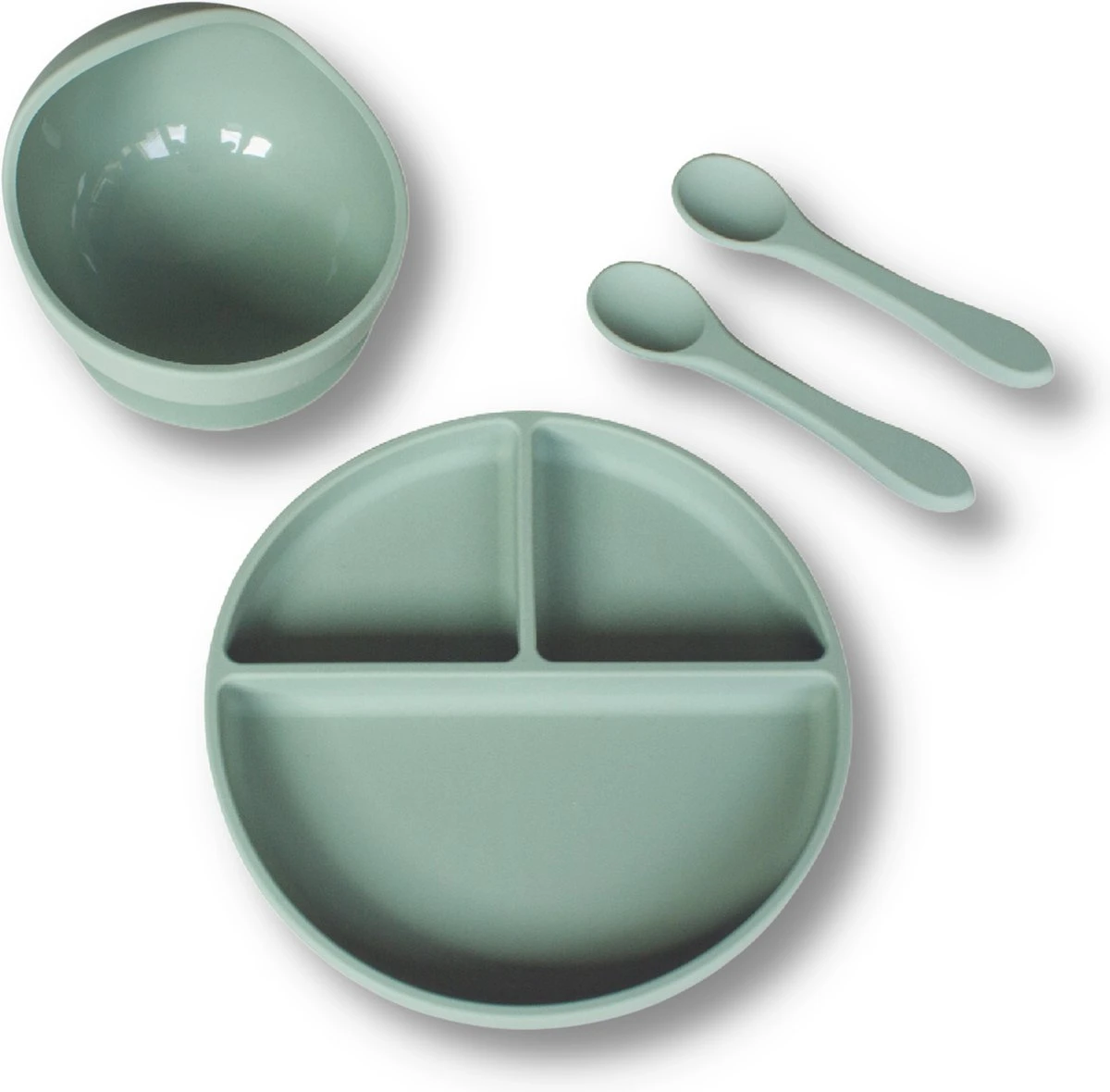 Kids Cultures | Baby Servies | Kinderbord En Kinderkom Met Zuignap Inclusief Lepels | Baby Bord | Groen 12 Kids Cultures | Baby Servies | Kinderbord En Kinderkom Met Zuignap Inclusief Lepels | Baby Bord | Groen - Afbeelding 10